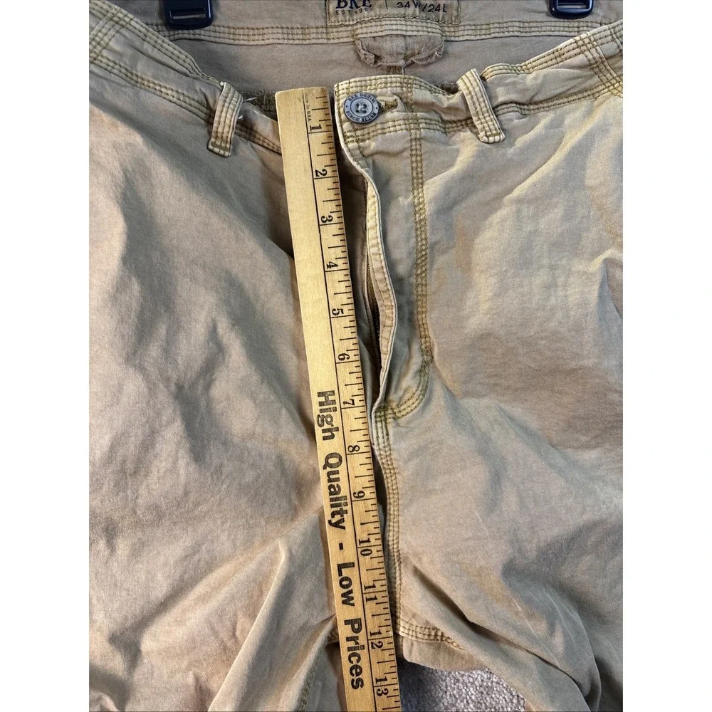 BKE Shorts Men's 34 Starfish Brown Rocky Chino Buckle Preppy Distressed Stretch - Picture 6 of 8